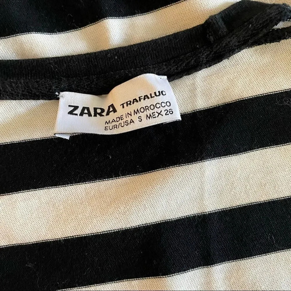 Zara Trafaluc black and white striped dress - Picture 4 of 11